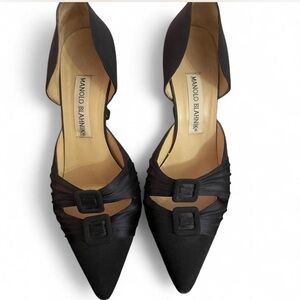 Vintage Manolo Blahnik D'Orsay Navy Pumps